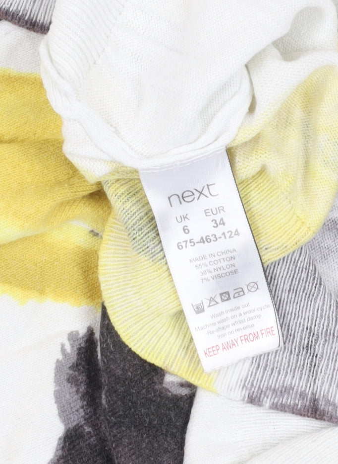 Next Women's Floral White Pullover Jumper, UK 6