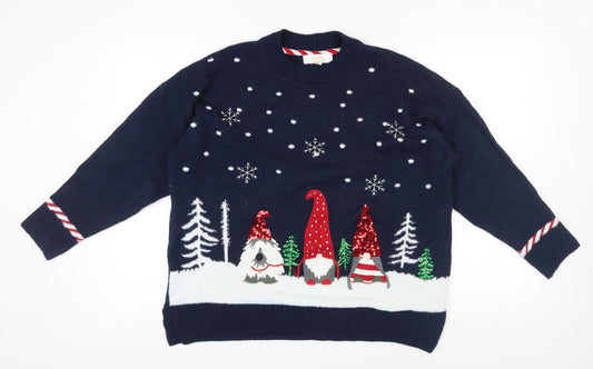 Next Women's Blue Christmas Jumper, Size 16