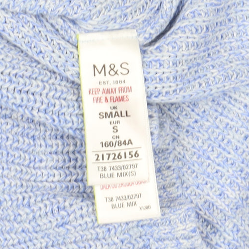 Marks and Spencer Women's Blue Cotton Jumper S