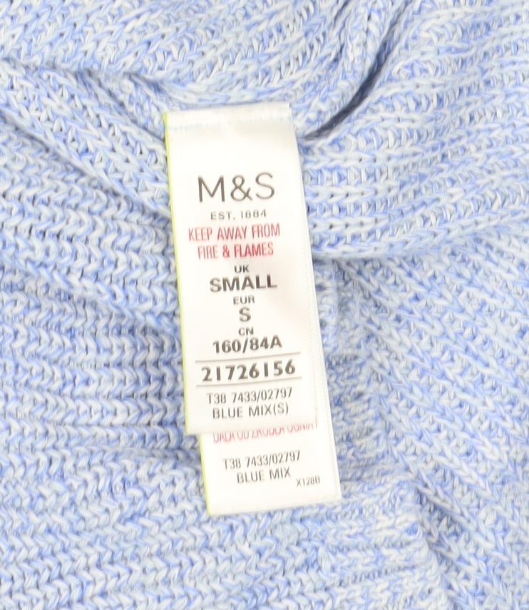 Marks and Spencer Women's Blue Cotton Jumper S