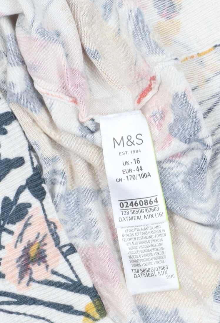 Marks and Spencer Women's Multicoloured 16 Floral Cardigan