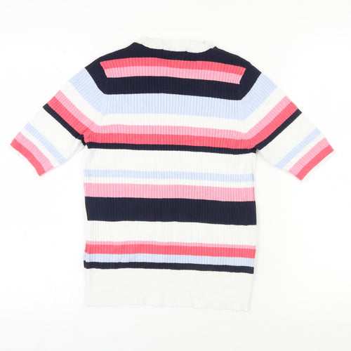 Marks and Spencer Women's Multicoloured Striped Pullover Jumper