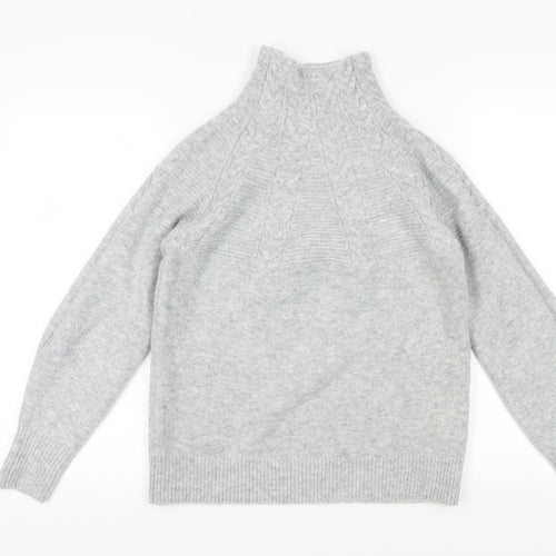 Topshop Women's Grey Cable-Knit Jumper - XS