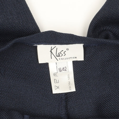 Klass Collection Women's Blue Dress Trousers, Size 16