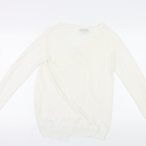 Next Women's Ivory Knit Jumper, Size 10, V-Neck