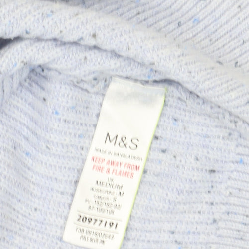 Marks and Spencer Women's Blue V-Neck Jumper M