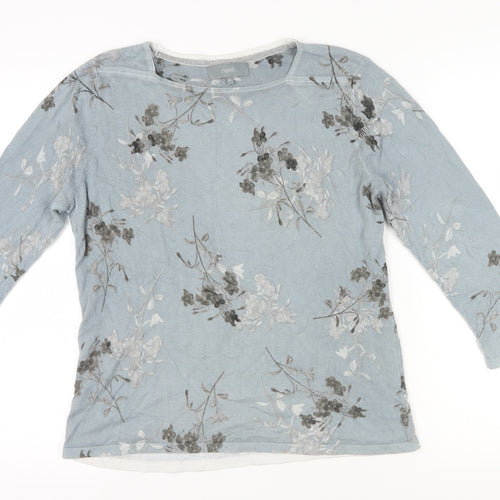 Next Women’s Blue Floral Pullover Jumper Size 14