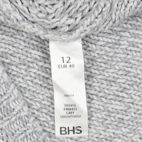 BHS Women’s Grey Knit Jumper Dress Size 12