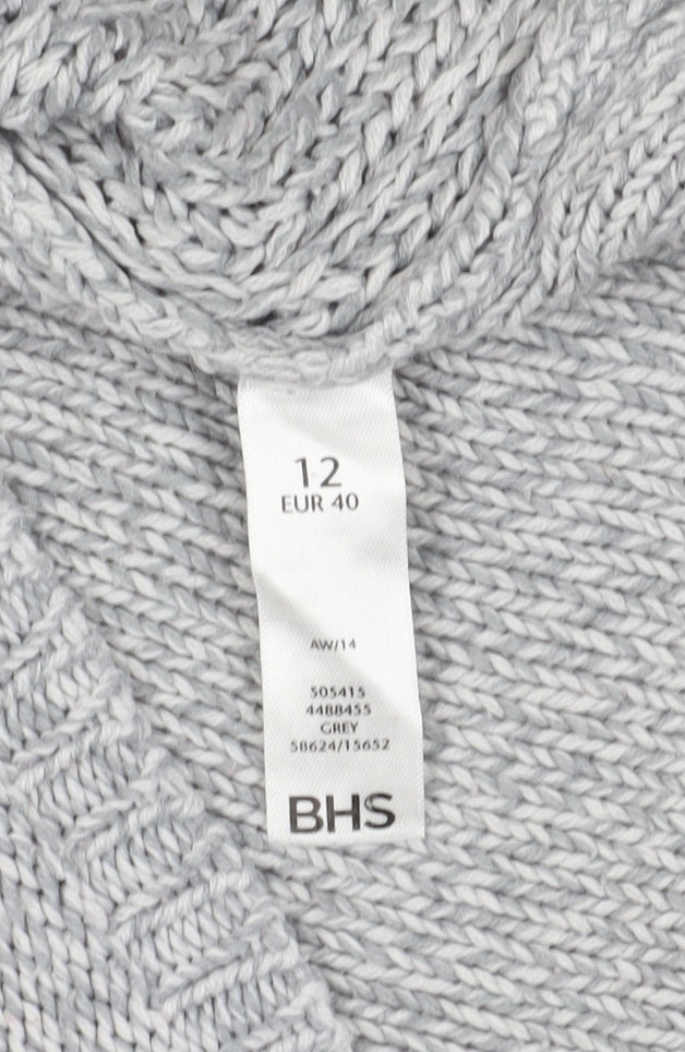 BHS Women’s Grey Knit Jumper Dress Size 12