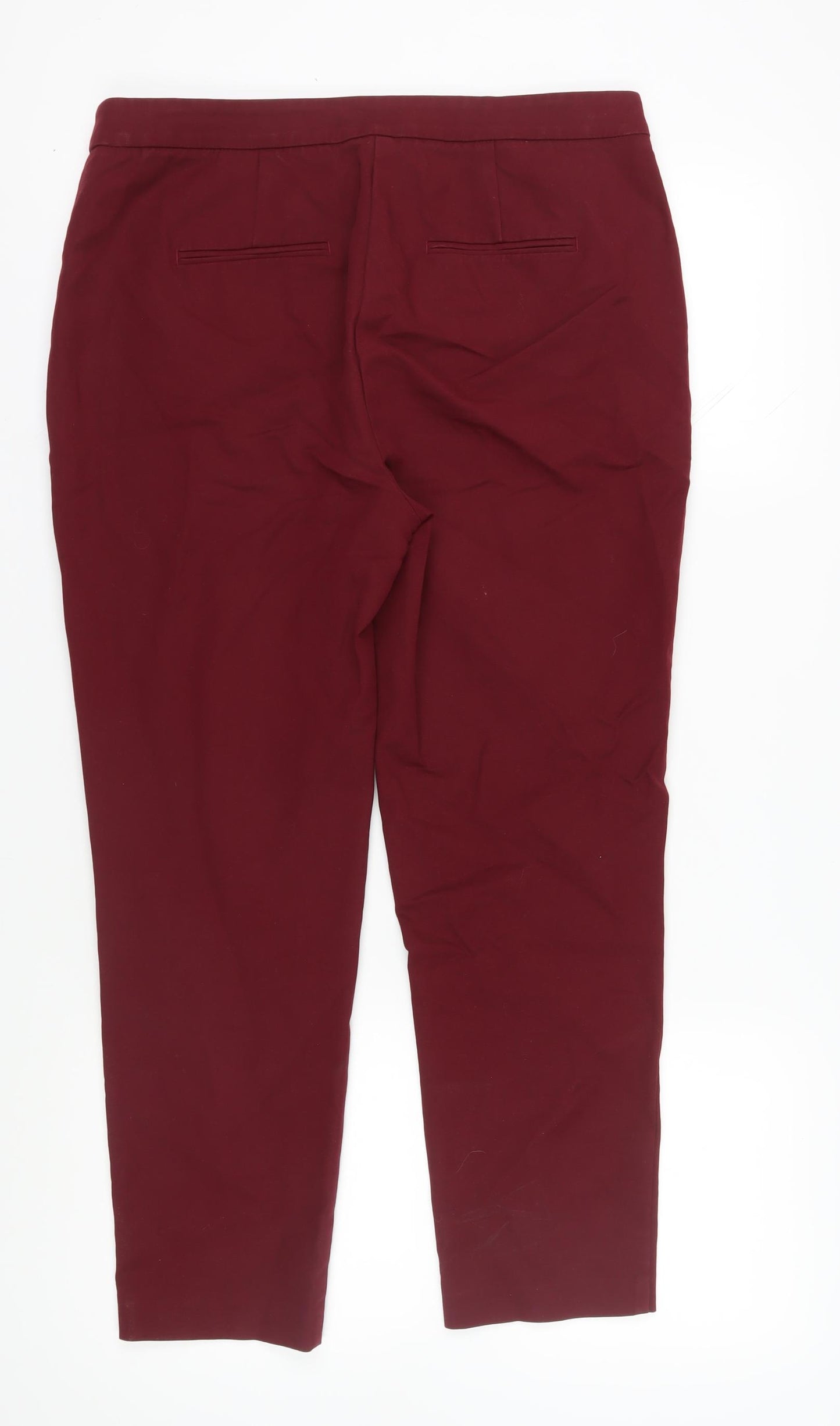 Marks and Spencer Women's Red Cropped Trousers Size 14