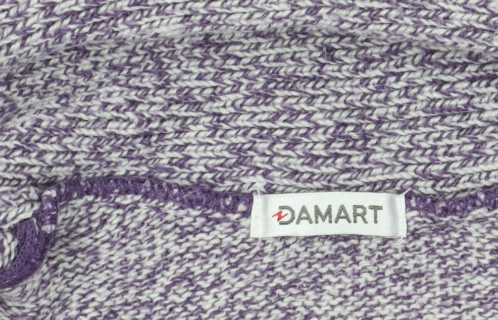 Damart Women's Purple Cowl Neck Cardigan Size 10/12