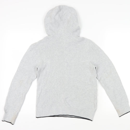 Next Boys Grey Pullover Hoodie, 11 Years, Cotton, Hooded