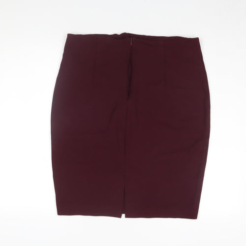 Dorothy Perkins Women's Red Knee Length Pencil Skirt