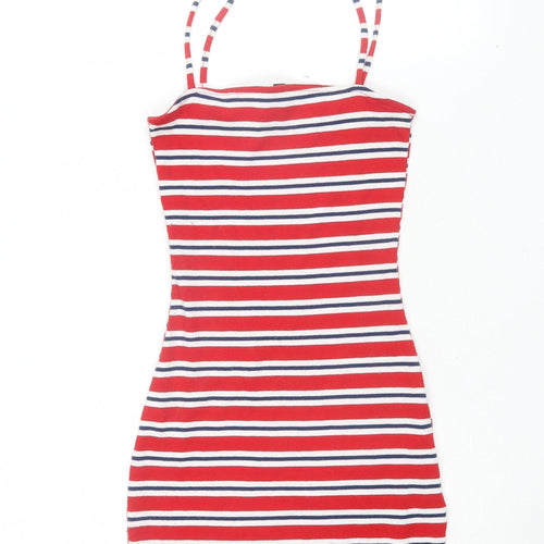 H&M Women's Multicoloured Striped Tank Dress Size 6