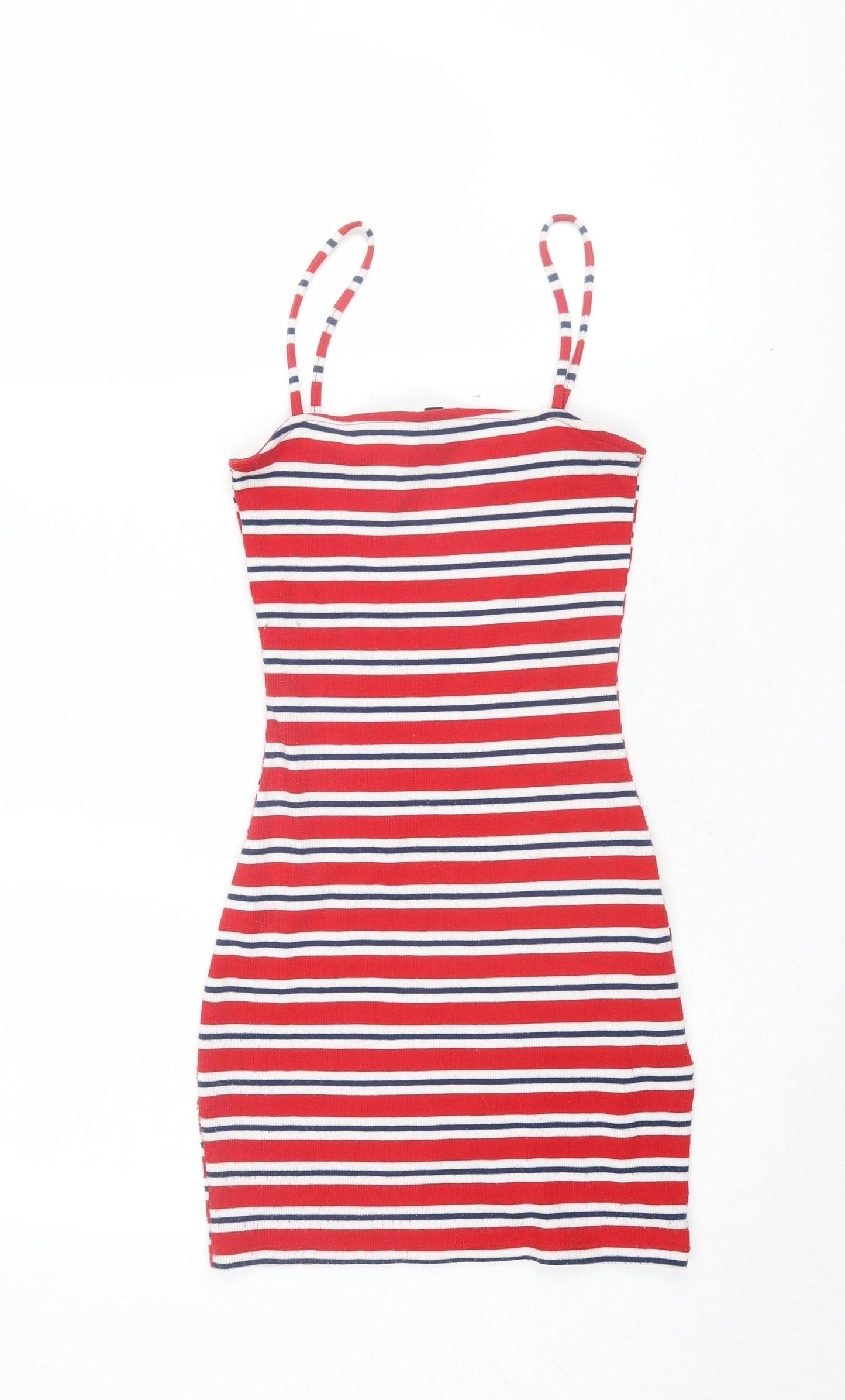 H&M Women's Multicoloured Striped Tank Dress Size 6