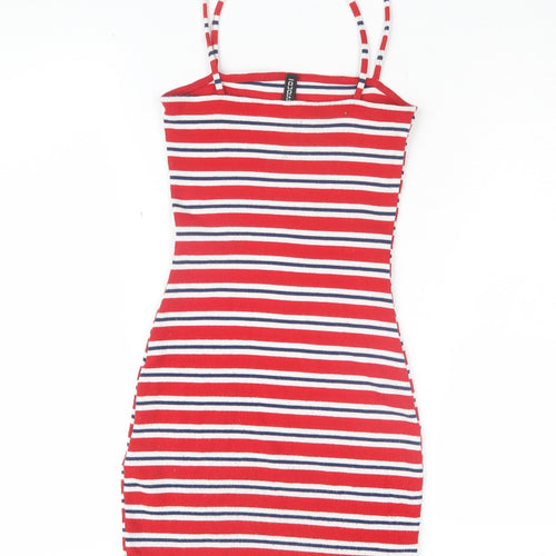 H&M Women's Multicoloured Striped Tank Dress Size 6
