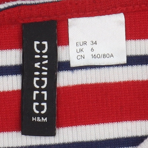 H&M Women's Multicoloured Striped Tank Dress Size 6