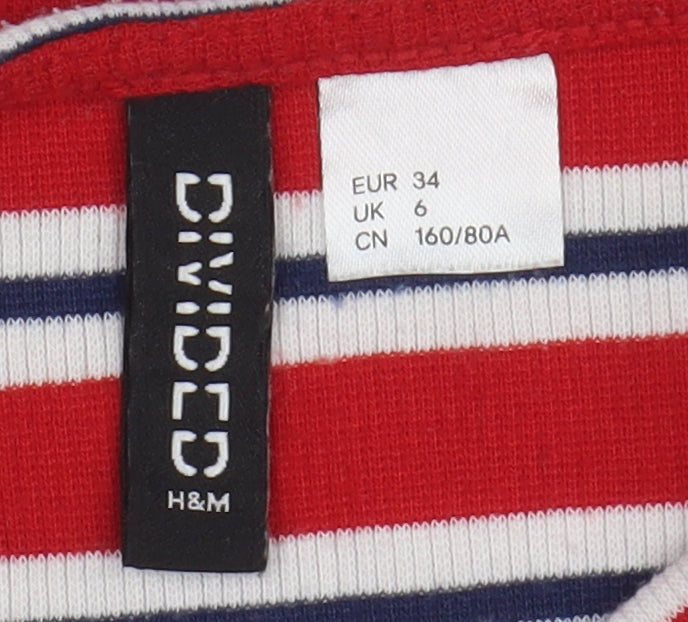 H&M Women's Multicoloured Striped Tank Dress Size 6