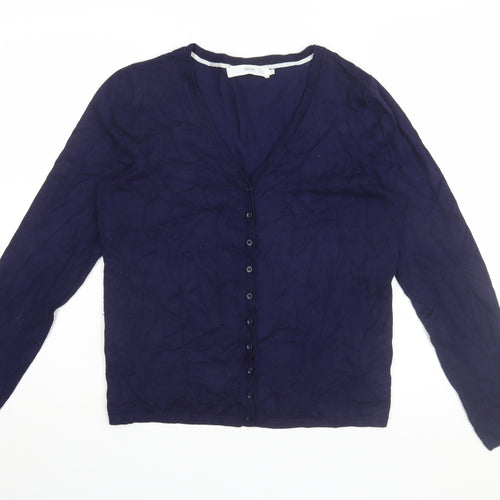 John Lewis Women's Blue V-Neck Cardigan Size 14