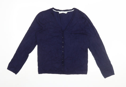 John Lewis Women's Blue V-Neck Cardigan Size 14