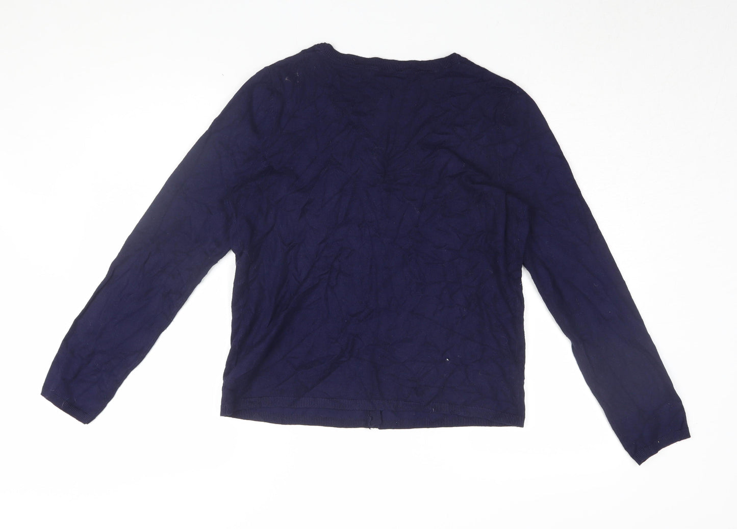 John Lewis Women's Blue V-Neck Cardigan Size 14