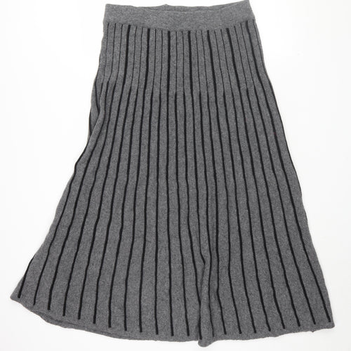 Marks and Spencer Women Grey Pleated Midi Skirt 16