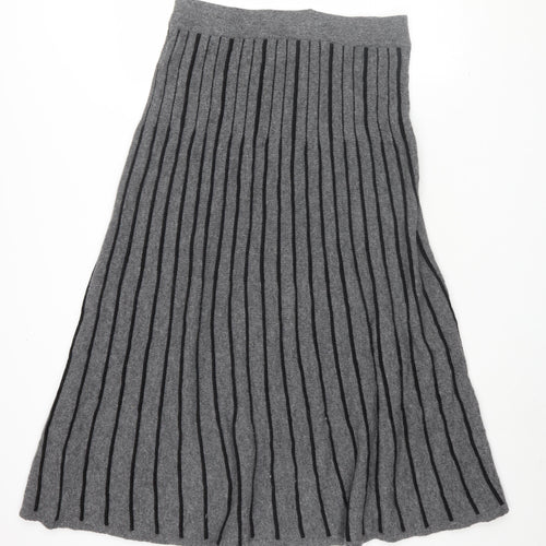 Marks and Spencer Women Grey Pleated Midi Skirt 16