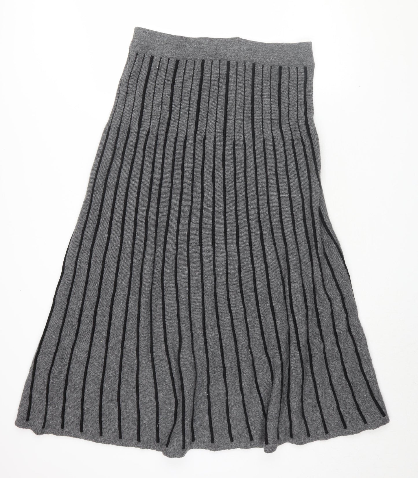 Marks and Spencer Women Grey Pleated Midi Skirt 16