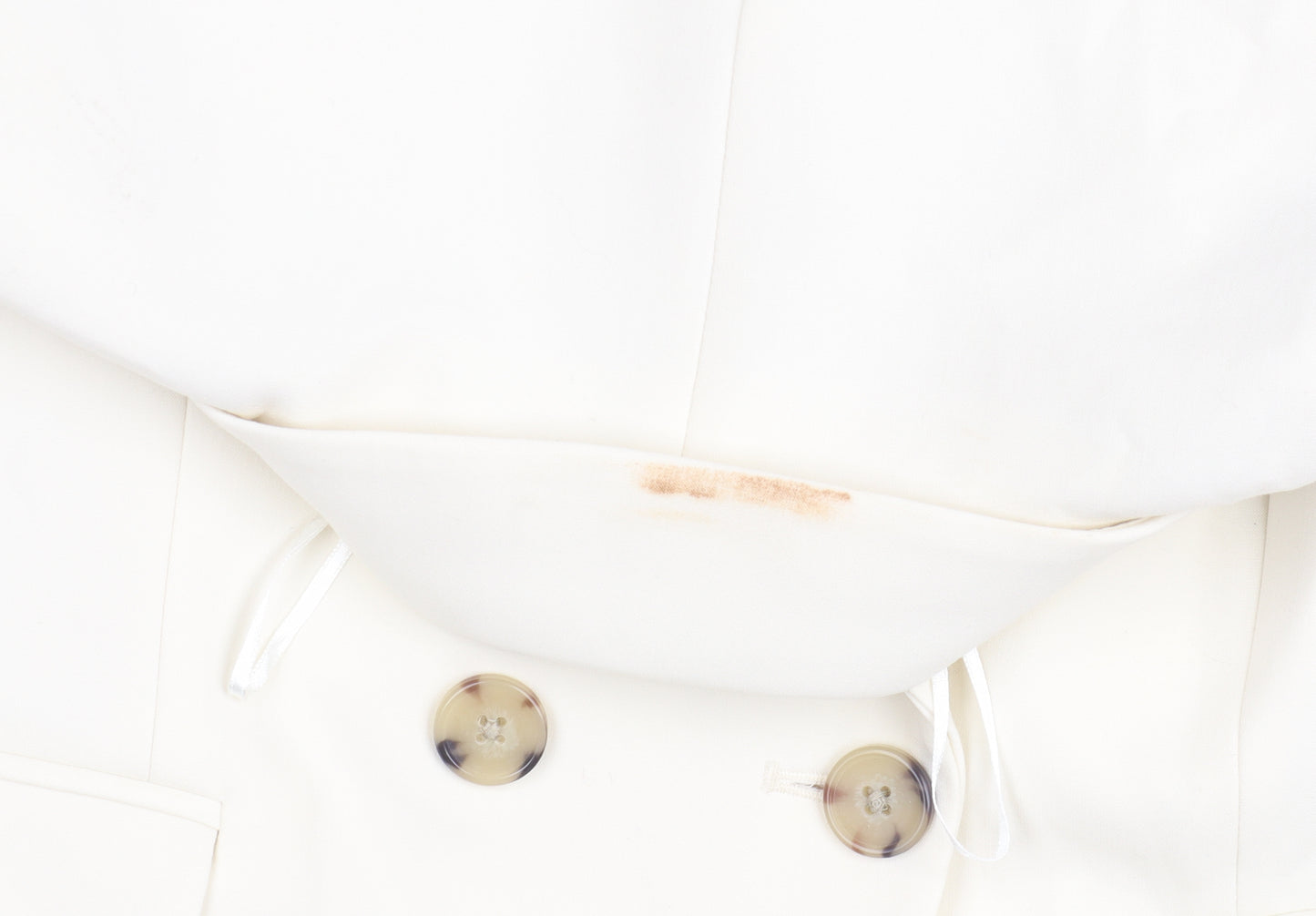 Marks and Spencer Women's Ivory Double-Breasted Blazer Size 16