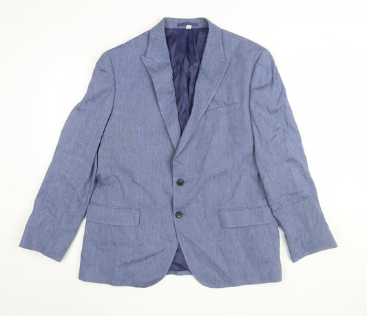 Marks and Spencer Men's Blue 42S Blazer - Regular Fit