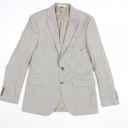 Marks and Spencer Men's Beige Blazer - Size 38R