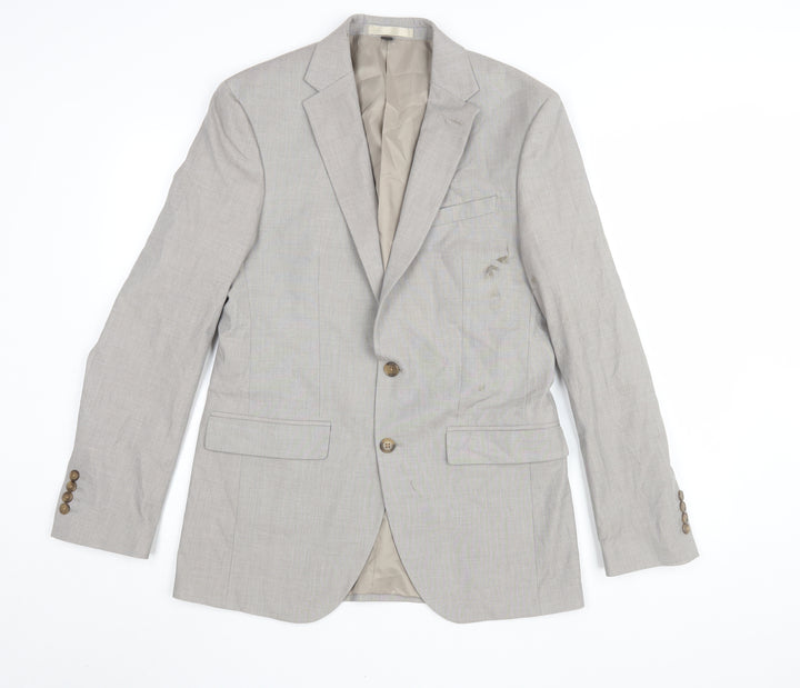 Marks and Spencer Men's Beige Blazer - Size 38R