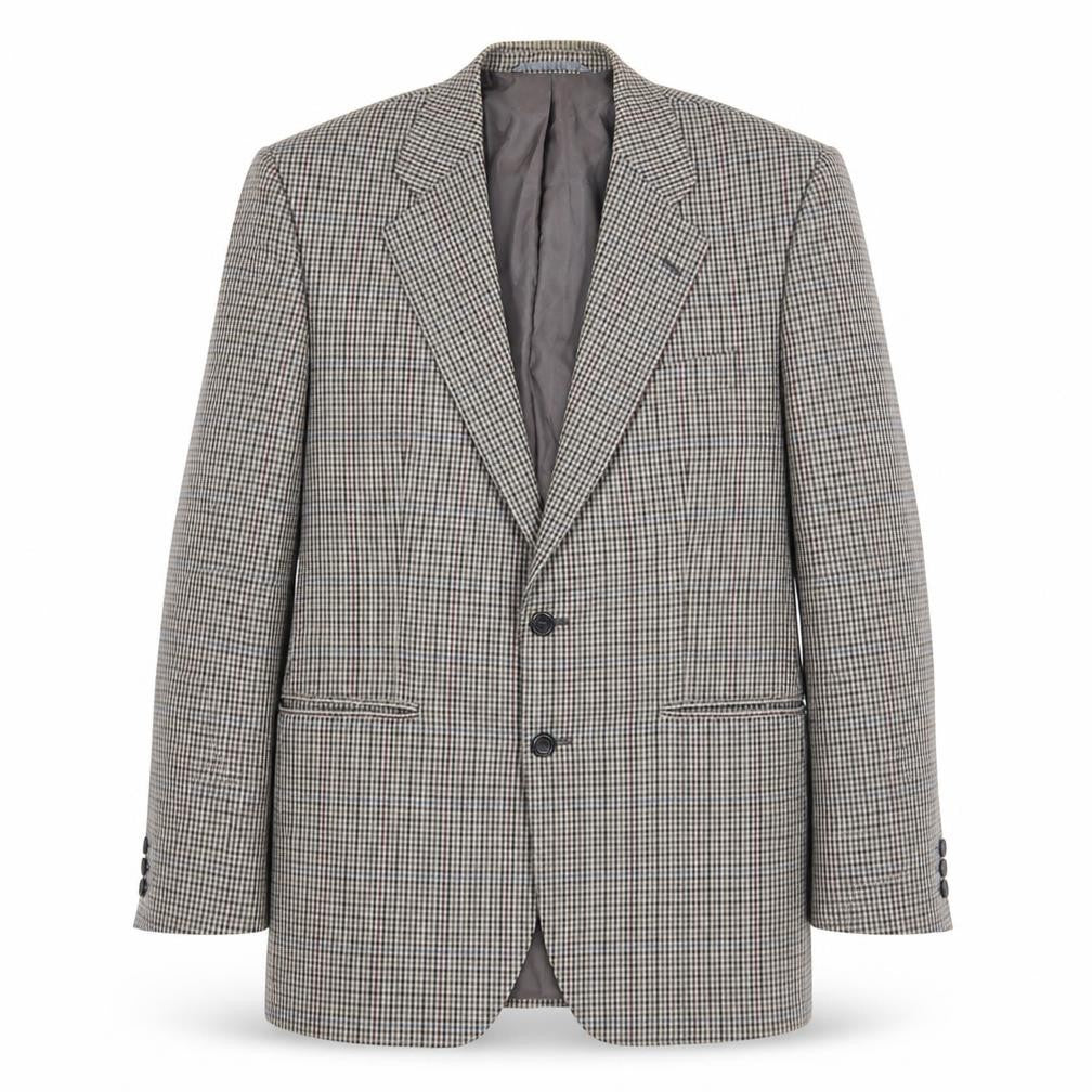 Front view of Scott International Men's Check Blazer, Multicoloured, 40R