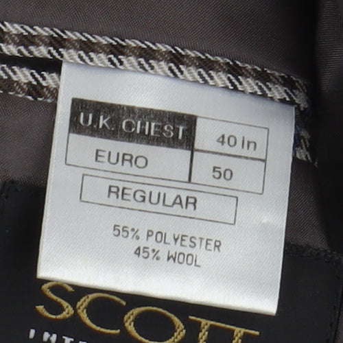 Scott International Men's Check Blazer, Multicoloured, 40R