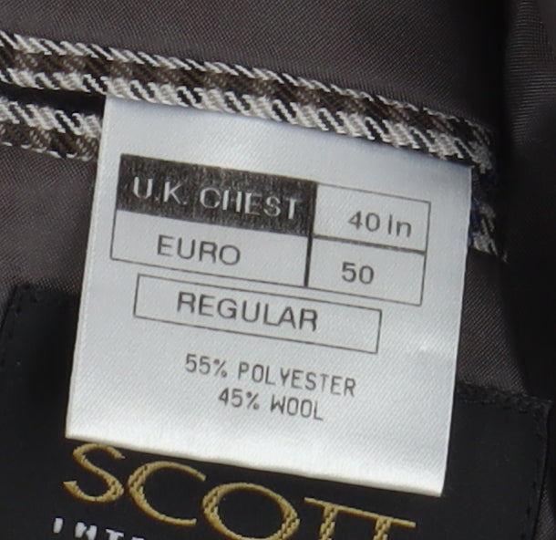 Scott International Men's Check Blazer, Multicoloured, 40R