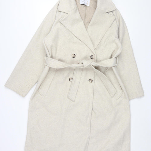 Stradivarius Women's Beige Trench Coat Size 12