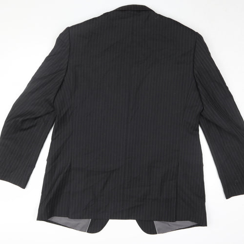 Marks & Spencer Men's Black 46L Pinstripe Suit Jacket