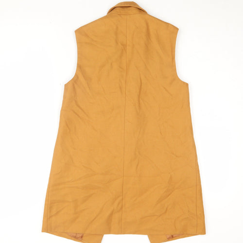 Topshop Women's Brown Long Waistcoat Size 10