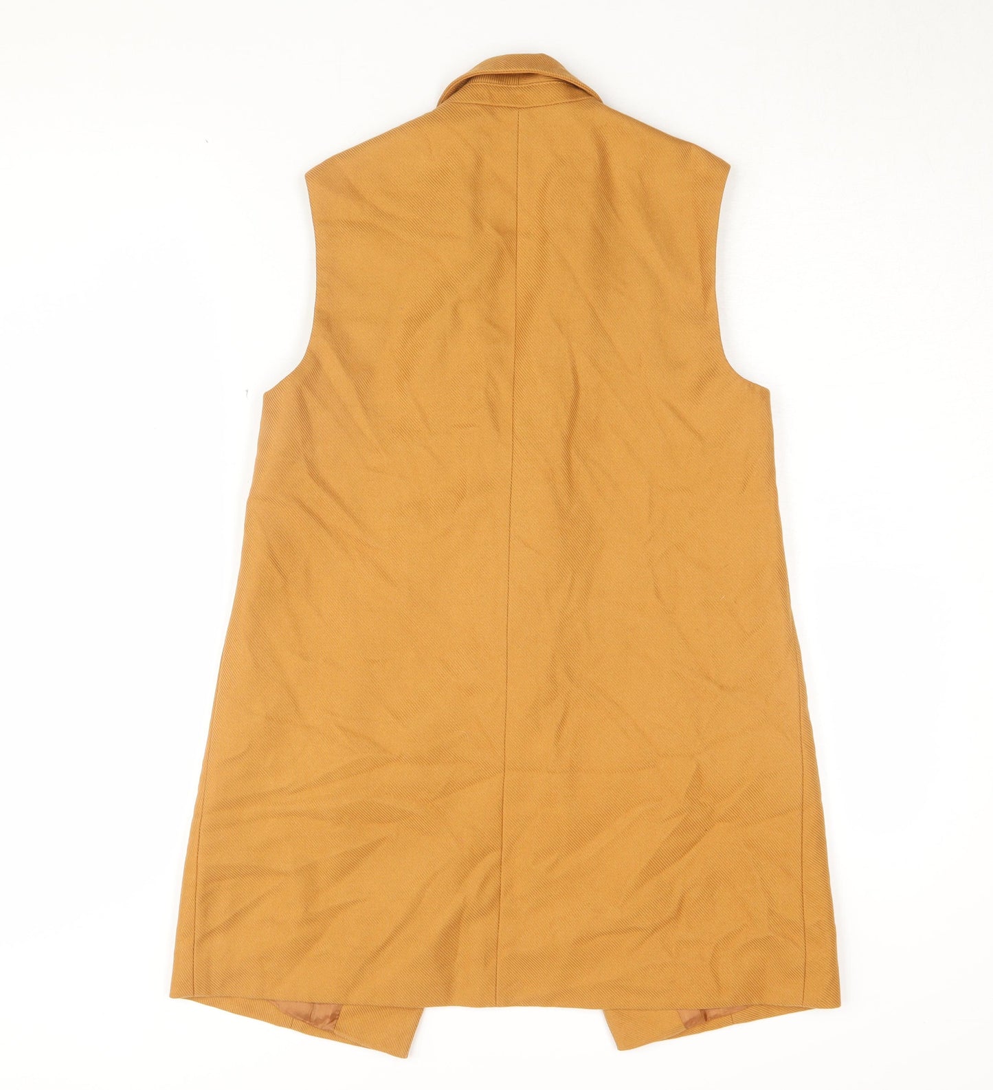 Topshop Women's Brown Long Waistcoat Size 10