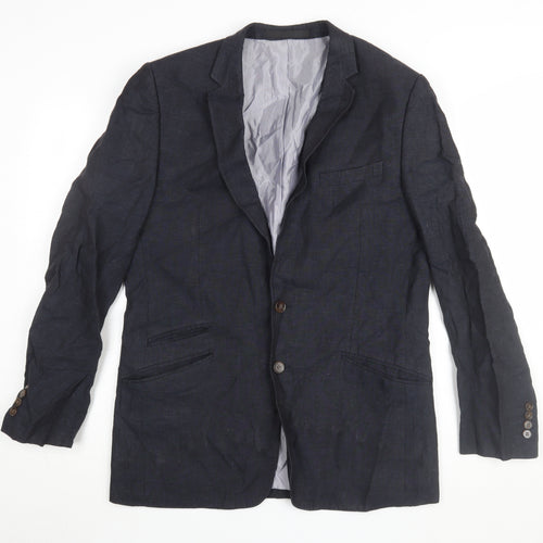 Marks and Spencer Men's Blue Blazer, Size 40, Regular Fit