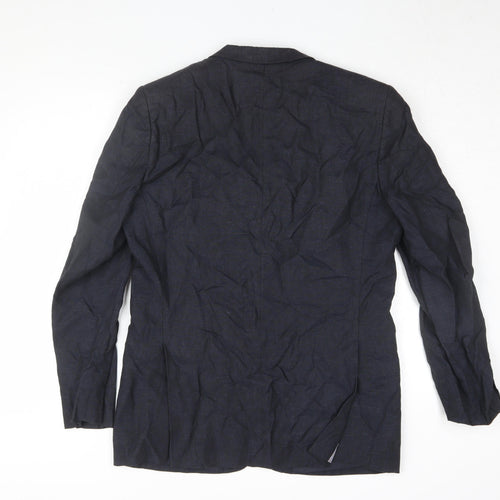 Marks and Spencer Men's Blue Blazer, Size 40, Regular Fit