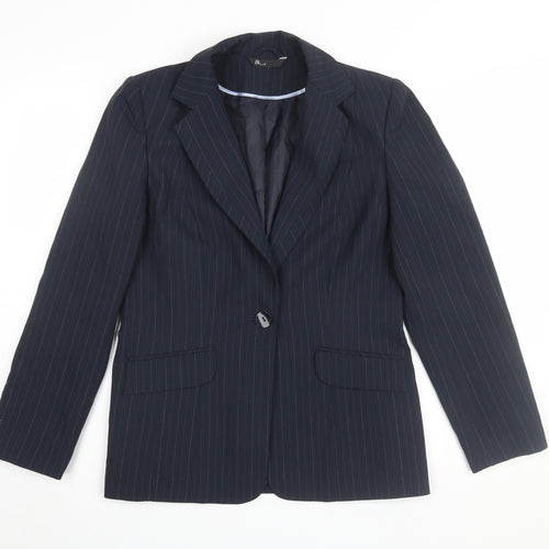 BHS Women's Black Pinstripe Blazer Size 10