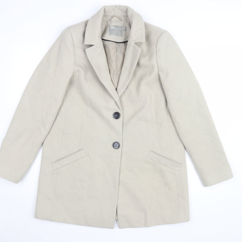 ASOS Women's Beige Basic Jacket Size 12 Casual Coat