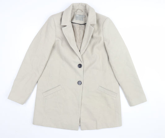 ASOS Women's Beige Basic Jacket Size 12 Casual Coat