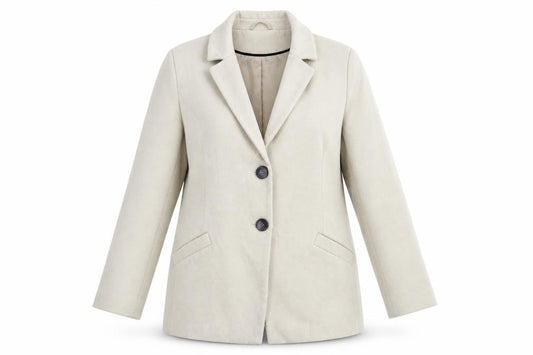 Front view of ASOS Women's Beige Basic Jacket, size 12, Casual Coat