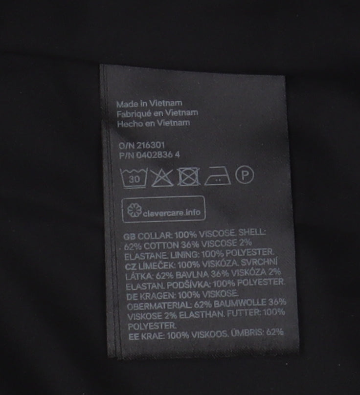 H&M Women's Black Tuxedo Blazer Size 14 Regular