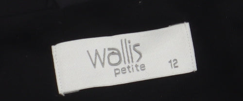Wallis Women's Black Blazer UK 12, Shawl Lapel, Lined