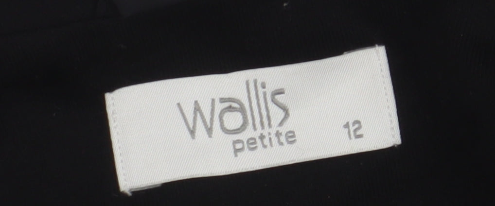 Wallis Women's Black Blazer UK 12, Shawl Lapel, Lined
