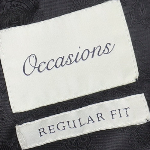 Occasions Men's Black Blazer, Regular Fit, 42R Chest