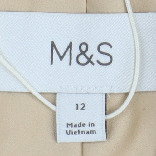 Marks and Spencer Women's Beige Suit Jacket Size 12